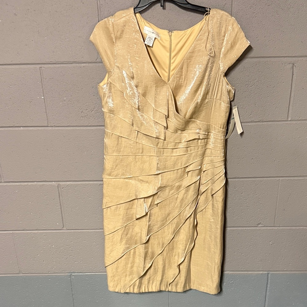 London Style Asymmetrical Cream Dress